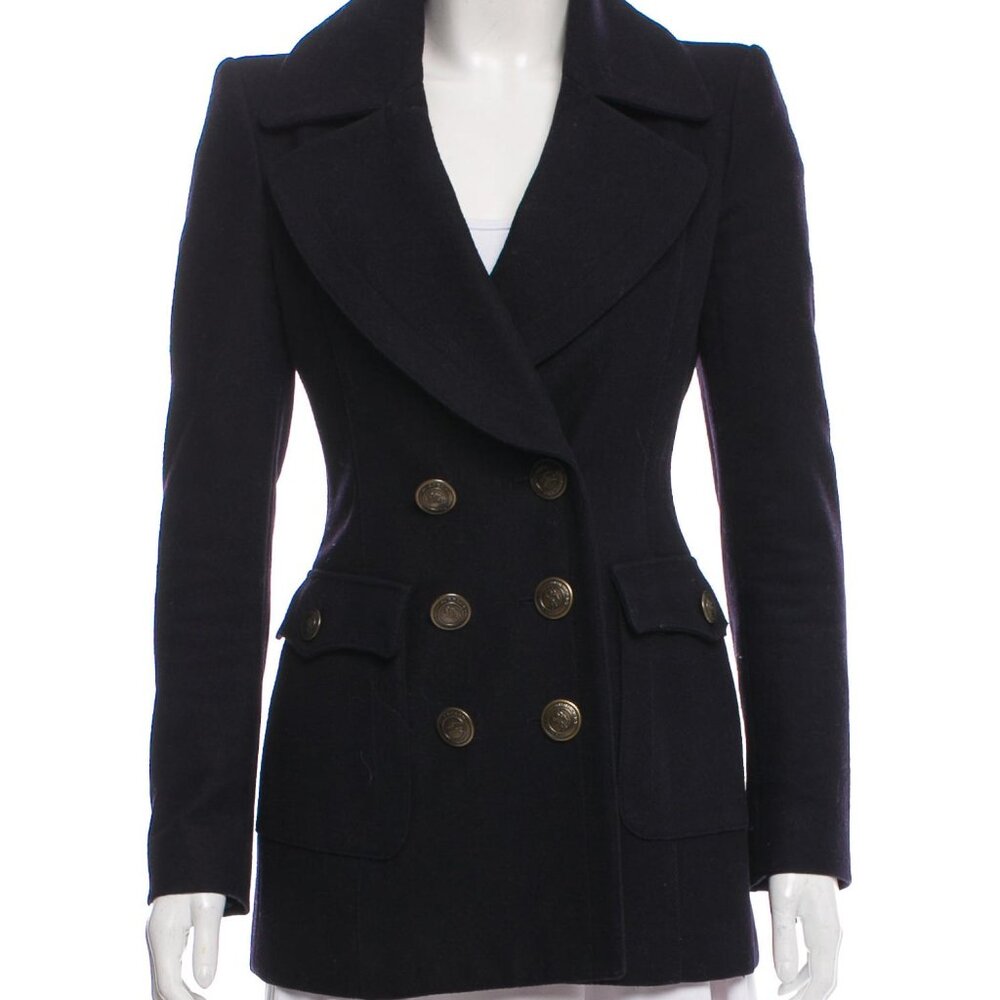 Authentic Burberry London Double-Breasted Virgin Wool Jacket